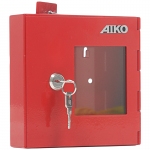 Ключница пожарная Aiko Key-1 Fire на 1 ключ, 175*162*40мм, ключевой замок, металл, красный, со стеклом и молоточком, S183CH020100