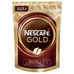 Кофе растворимый Nescafe "Gold", сублимированный, с молотым, тонкий помол, мягкая упаковка, 320г, 12493902
