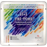 Карандаши многоцветные Koh-I-Noor "TRI-TONE 3444", 24шт., металл.коробка, 3444N24003PLRU