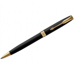 Ручка шариковая Parker "Sonnet Matte Black GT" черная, 1,0мм, поворот., подарочная упаковка, 1931519