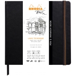 Скетчбук для смешанных техник 32л., 21*21см Clairefontaine "Rhodia Touch", на сшивке, 200г/м2, кожзам, 116127C
