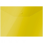 Папка-конверт на кнопке OfficeSpace А4, 150мкм, пластик, желтая, Fmk12-2 / 220894