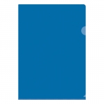 Папка-уголок OfficeSpace А4, 150мкм, пластик, прозрачная синяя, Fmu15-5_870