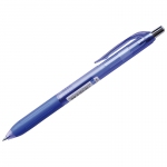 Ручка гелевая автоматическая Crown "Quick Dry" синяя, 0,5мм, грип, с быстросохнущими чернилами, QD-018