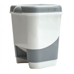Ведро-контейнер для мусора (урна) OfficeClean, 20л, с педалью, пластик, серое, 299882