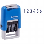 Нумератор мини автомат Berlingo "Printer 7836", 6 разрядов, 3мм, пластик, блистер, BSt_82406