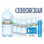 Вода негазированная питьевая СЕНЕЖСКАЯ, 0,33 л