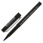 Ручка-роллер PENTEL (Япония) "Document Pen", СИНЯЯ, корпус черный, узел 0,5 мм, линия письма 0,25 мм, MR205-C