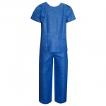 Костюм хирургический синий (рубашка и брюки) 56-58 р., спанбонд 42 г/м2, ГЕКСА