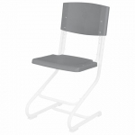Сиденье + спинка стула ДЭМИ СУТ.01, пластик серый, ДЭП.18