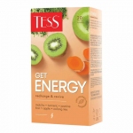 Чай TESS "Get Energy" зеленый с ароматом киви и жасмина, 20 пакетиков в конвертах по 1,5 г, 1670-12
