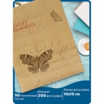 Фотоальбом BRAUBERG "Бабочка, крафт" на 200 фото 10х15 см, твердая обложка, термосварка, 391164