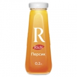 Нектар RICH (Рич) 0,2 л, персик, стеклянная бутылка, 1709801