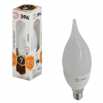 Лампа светодиодная ЭРА, 7 (60) Вт, цоколь E14, "свеча на ветру", теплый белый свет, 30000 ч., LED smdBXS-7w-827-E14