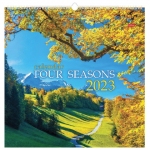 Календарь на гребне с ригелем, 2023 г., 45х45 см, КАРЕ, "Four Seasons", HATBER, 12Кнп3гр_27069