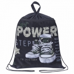 Мешок для обуви BRAUBERG, с петлёй, карман на молнии, 47х37 см, "Power step", 270913
