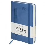 Ежедневник датированный 2023 А5 138x213 мм BRAUBERG "Optimal", синий, 114152