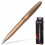 Ручка подарочная шариковая BRAUBERG "Oceanic Gold", корпус золотистый, узел 1 мм, линия письма 0,7 мм, синяя, 140722