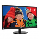 Монитор PHILIPS 223V5LSB2 (10/62), 21,5" (55 см), 1920x1080, 16:9, TN+film, 5 мс, 200 cd, VGA, черный