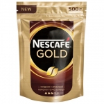 Кофе молотый в растворимом NESCAFE (Нескафе) "Gold", сублимированный, 500 г, мягкая упаковка, 12391197