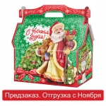 Подарок новогодний "Новогодний Ларец", НАБОР конфет 1000 г, картонная коробка, 323069/МГН027
