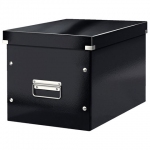 Короб архивный LEITZ "Click & Store" L, 310х320х360 мм, ламинированный картон, разборный, черный, 61080095