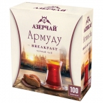 Чай АЗЕРЧАЙ "Армуду Breakfast" черный, 100 пакетиков с ярлычками по 1,6 г, 420534