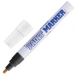 Маркер-краска лаковый (paint marker) MUNHWA, 4 мм, ЧЕРНЫЙ, нитро-основа, алюминиевый корпус, PM-01