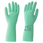 Перчатки латексные КЩС, прочные, хлопковое напыление, размер 7,5-8 M, средний, зеленые, HQ Profiline, 73583