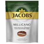 Кофе молотый в растворимом JACOBS "Millicano", сублимированный, 120 г, мягкая упаковка, 8052694