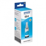 Чернила EPSON (C13T66424A) для СНПЧ Epson L100/L110/L200/L210/L300/L456/L550, голубые, оригинальные