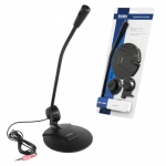 Микрофон настольный SVEN MK-200, кабель 1,8 м, 60 дБ, черный, SV-0430200
