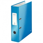 Папка-регистратор LEITZ "WOW", механизм 180°, ламинированная, 80 мм, голубая, 10050036