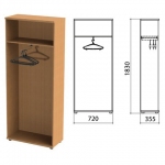 Шкаф (каркас) для одежды "Эко", 720х355х1830 мм, бук бавария, 402897, 402897-550