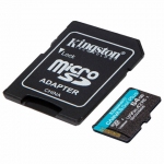 Карта памяти microSDXC 64GB KINGSTON Canvas Go Plus UHS-I U3, 170 Мб/с (class 10), SDCG3/64GB