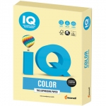 Бумага цветная IQ color, А4, 160 г/м2, 250 л., пастель, желтая, YE23