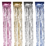 Дождик новогодний, ширина 100 мм, длина 1,5 м, ассорти (серебро, золото, красный, синий), ДН-100