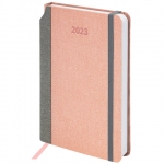Ежедневник датированный 2023 А5 138x213 мм BRAUBERG "Mosaic", под кожу, розовый, 114084