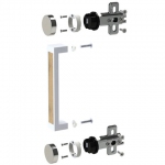 Фурнитура для двери стеклянной в алюминиевой рамке "Приоритет", кронберг, КФ-939, КФ-939 кронберг