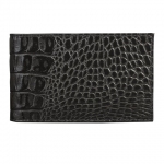 Визитница карманная BEFLER "Кайман", на 40 визиток, натуральная кожа, крокодил, черная, V.30.-13