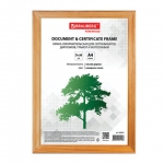 Рамка 21х30 см, дерево, багет 18 мм, BRAUBERG "HIT", канадская сосна, стекло, 390021