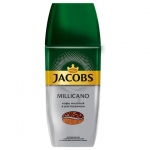 Кофе молотый в растворимом JACOBS "Millicano", сублимированный, 160 г, стеклянная банка, 8052510
