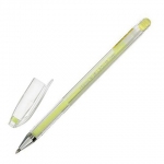 Ручка гелевая CROWN "Hi-Jell Pastel", ЖЕЛТАЯ ПАСТЕЛЬ, узел 0,8 мм, линия письма 0,5 мм, HJR-500P