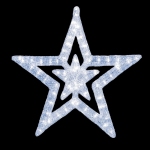 Акриловая светодиодная фигура «Звезда», 62х59х2,5см, 63 диода, IP44