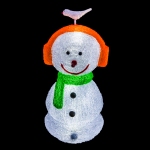 Акриловая светодиодная фигура «Снеговик в наушниках» 60 см, 16 светодиодов