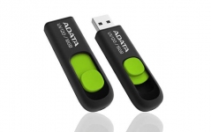 Флеш накопитель 8GB A-DATA UV120, USB 2.0, черный/зеленый