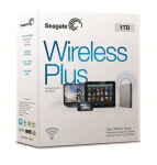 Внешний жесткий диск 1TB Seagate STCK1000200  Wireless Plus 2.5", USB 3.0, Wi-Fi Черный