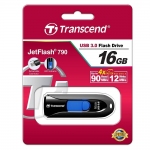 Флеш накопитель 16GB Transcend JetFlash 790, USB 3.0, Черный/Синий