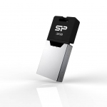 Флеш накопитель 8Gb Silicon Power Mobile X20 OTG, USB 2.0/MicroUSB, Серебристый