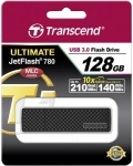 Флеш накопитель 128GB Transcend JetFlash 780, USB 3.0, Черный/Хром